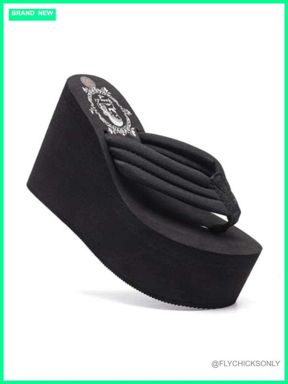 Platform Wedge Sandals Rhinestone Faux Suede Flip Flops Wedding Beach